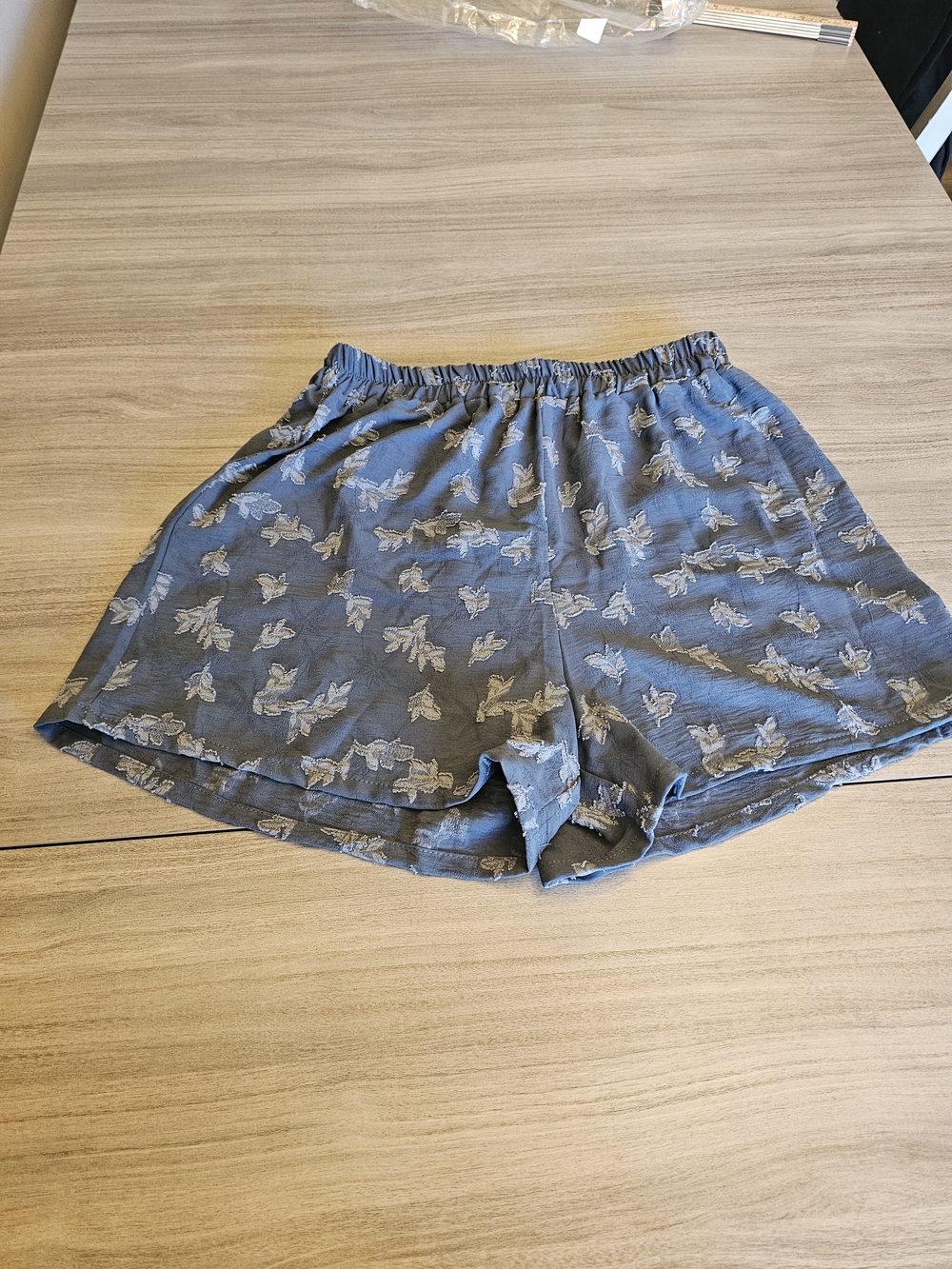 Easel Los Angeles textured jacquard pull-on lounge shorts